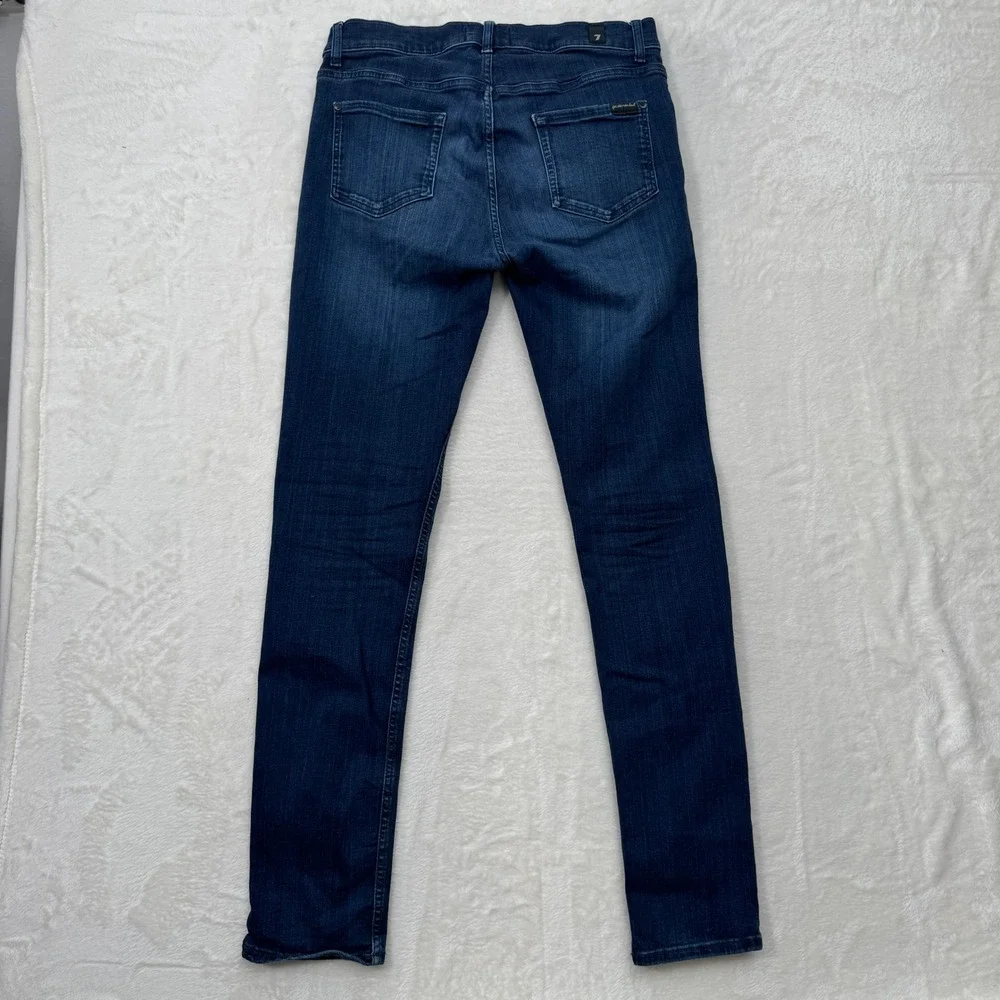 7 For All Mankind Jeans Mens 30 Dark Blue Slimmy Tapered Luxe Performance Plus